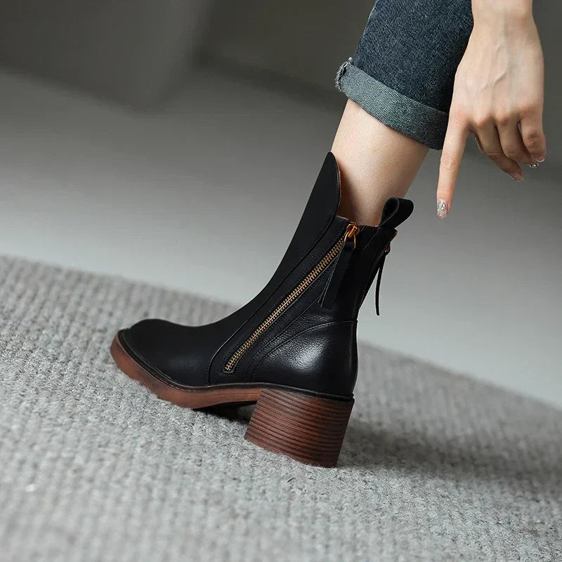 Chloe | Zip-Up Ankle Boots