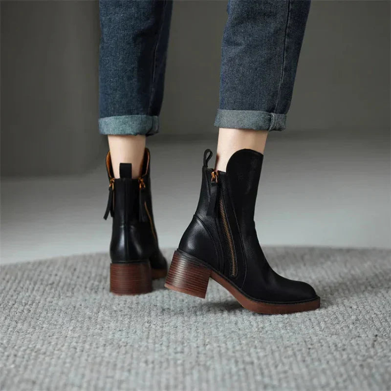 Chloe | Zip-Up Ankle Boots