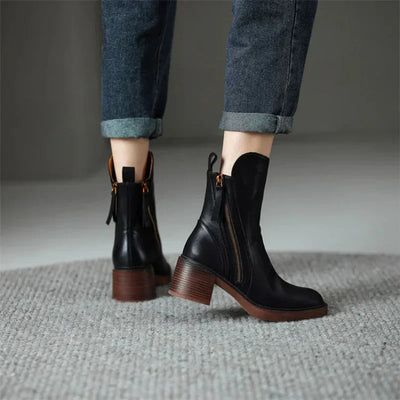 Chloe | Zip-Up Ankle Boots